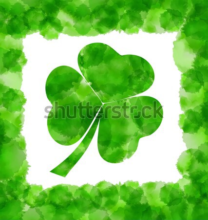 Painted watercolor shamrock isolated on white background for Sai Stock photo © smeagorl