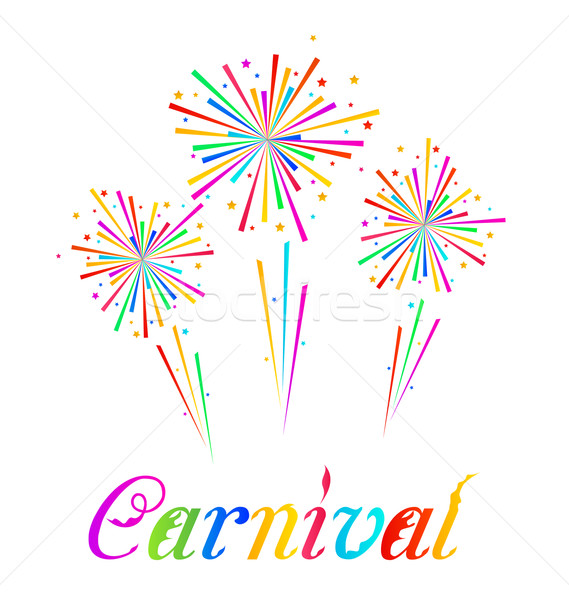 Sketch abstract colorful exploding firework for Carnival party  Stock photo © smeagorl