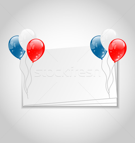 Celebration card with balloons for Independence Day Stock photo © smeagorl