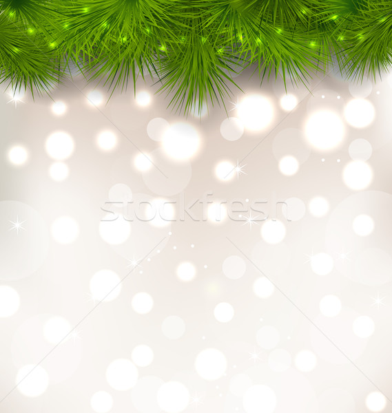 Christmas licht realistisch illustratie boom Stockfoto © smeagorl