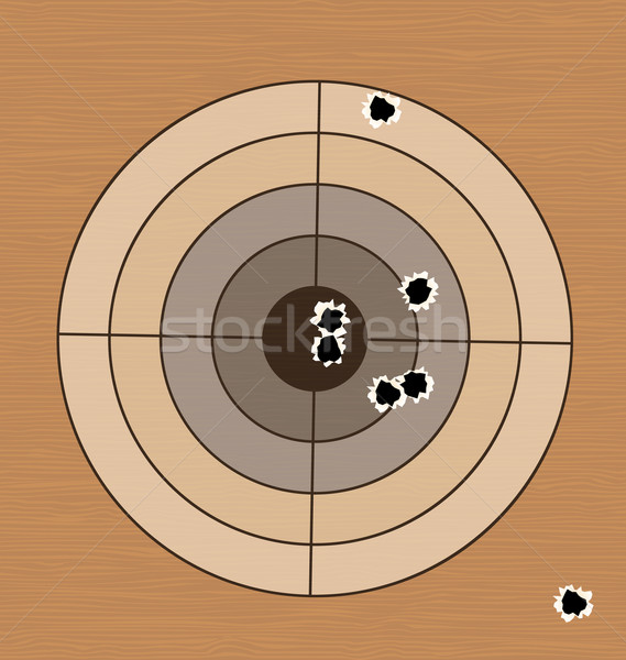 Shooting range target with bullet holes Stock photo © smeagorl