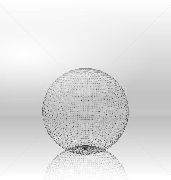 Abstract Circle with Mesh Polygonal Elements Stock photo © smeagorl