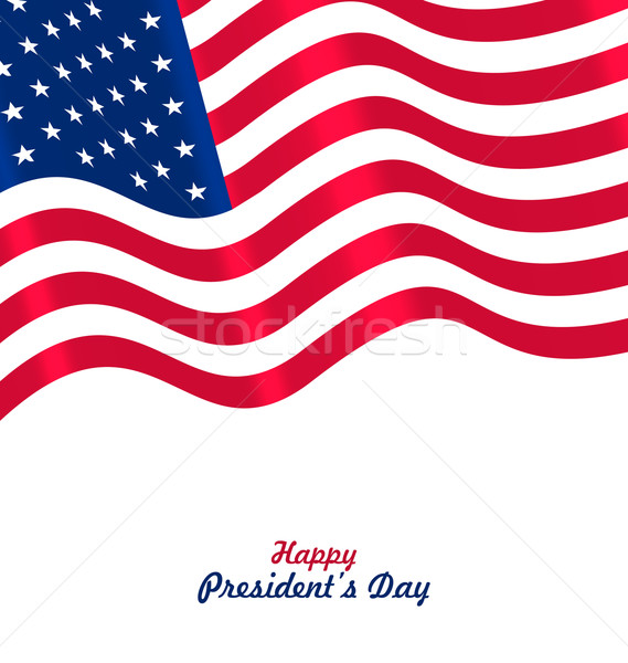 Flag USA Waving Wind for Happy Presidents Day Stock photo © smeagorl