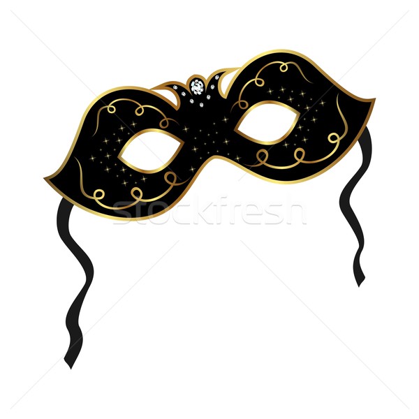 Stockfoto: Realistisch · carnaval · theater · masker · geïsoleerd · illustratie