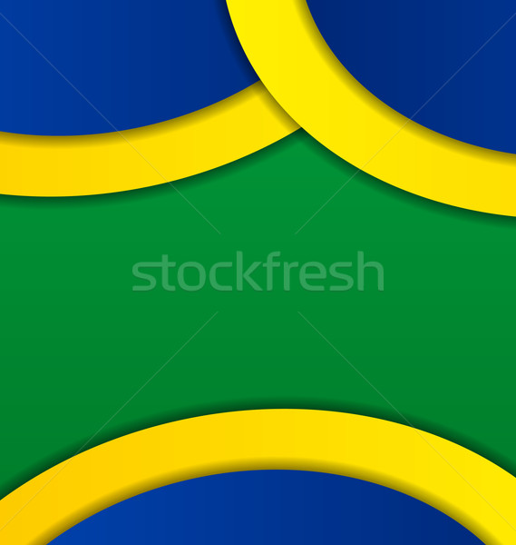 Abstrato Brasil bandeira cores ilustração esportes Foto stock © smeagorl