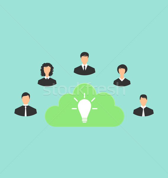 Group of business people creating new idea Stock photo © smeagorl