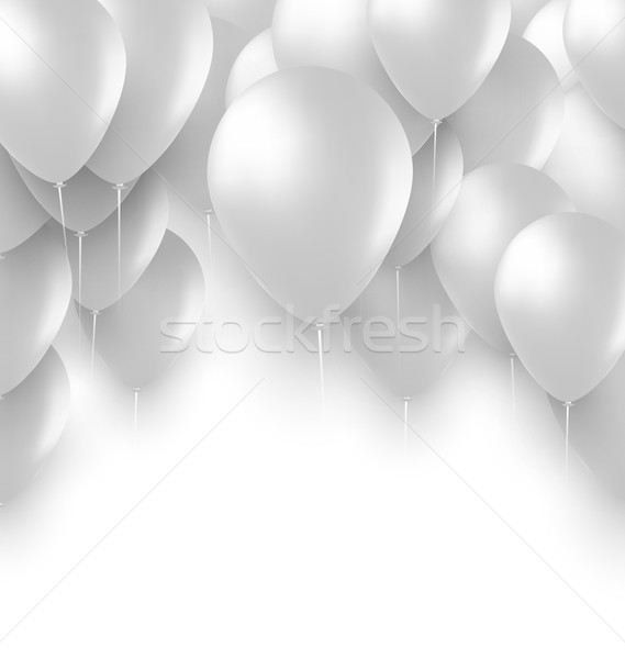 Holiday Background with White Balloons Stock photo © smeagorl