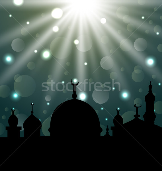 Celebration glowing card for Eid Ul Adha festival Stock photo © smeagorl
