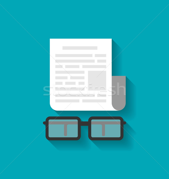 Paper Business Document and Eyeglasses Stock photo © smeagorl