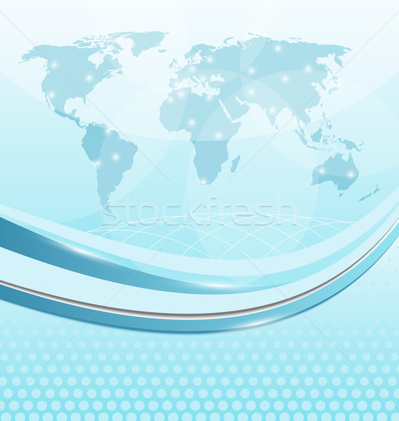 Visitekaartje wereldkaart illustratie wereldbol licht technologie Stockfoto © smeagorl