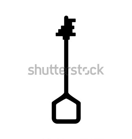 Illustration of old lever type key with handle shaped house and  Stock photo © smeagorl