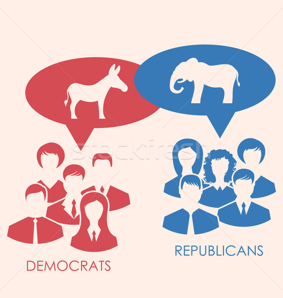 Stock photo: Concept of Debate Republicans and Democrats