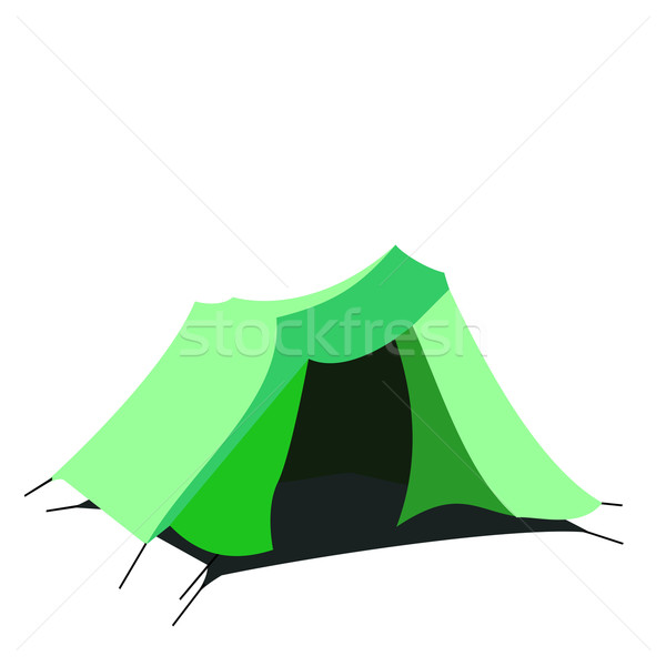 Tourist tent isolated on a white background Stock photo © smeagorl