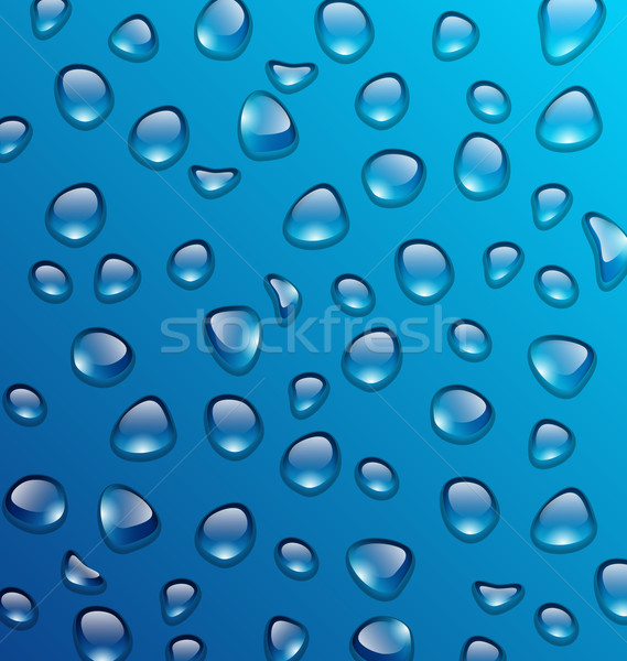 Transparent water many drops on glass Stock photo © smeagorl