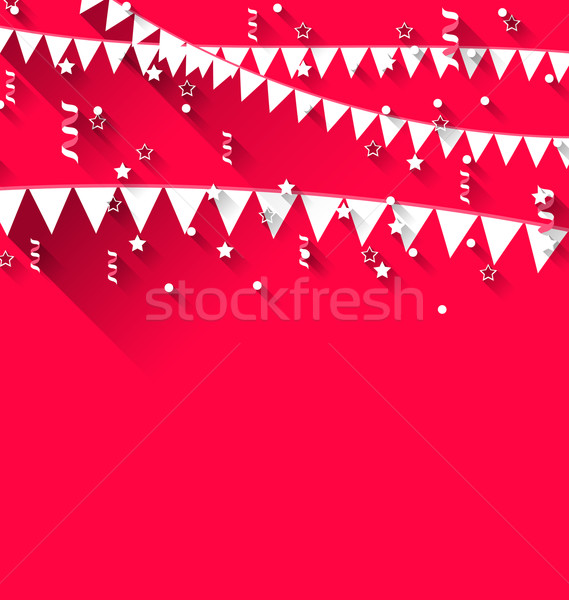 Cute background with hanging pennants for carnival party in tren Stock photo © smeagorl