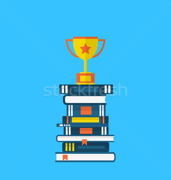 Symbole Heap Lehrbücher Tasse Vergabe Illustration Stock foto © smeagorl