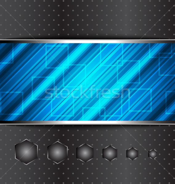 Techno abstract Blauw gestreept textuur illustratie Stockfoto © smeagorl