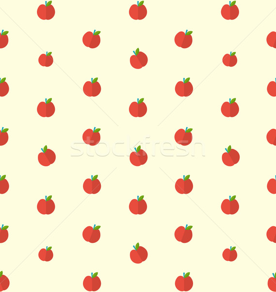 Naadloos textuur heldere appels voedsel illustratie Stockfoto © smeagorl