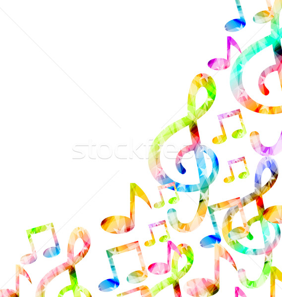 красочный музыку иллюстрация отмечает текстуры дизайна Сток-фото © smeagorl