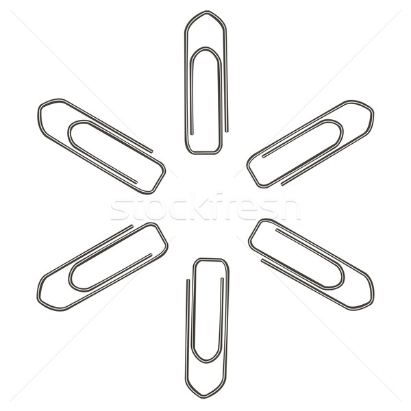 Realistic illustration paper clip Stock photo © smeagorl