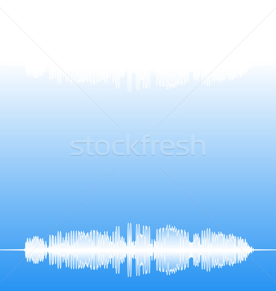 Áudio equalizador pulso azul abstrato ilustração Foto stock © smeagorl
