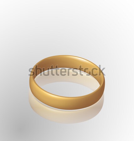 Jewelry golden ring with reflection Stock photo © smeagorl