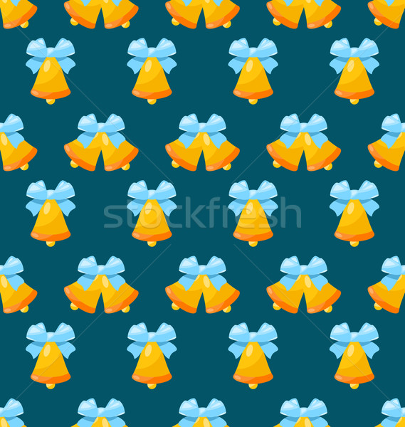 Merry Christmas seamless pattern jingle bell Stock photo © smeagorl