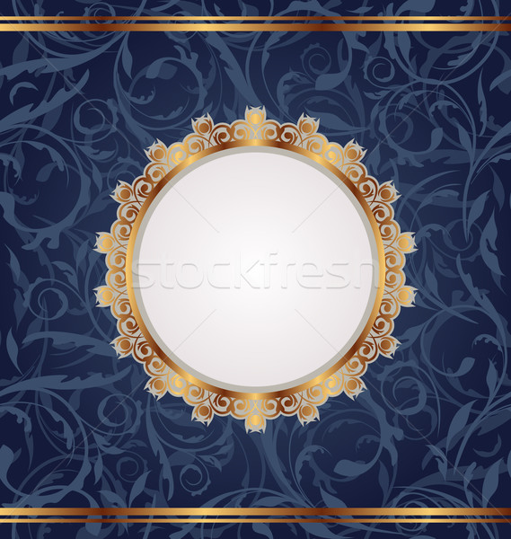Stockfoto: Gouden · retro · frame · naadloos · textuur
