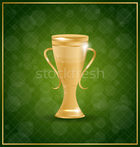 獎杯 杯 插圖 綠色 足球 商業照片 © smeagorl