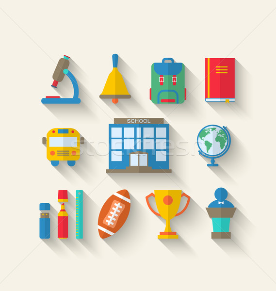 Simple Icons of Elements and Objects Stock photo © smeagorl