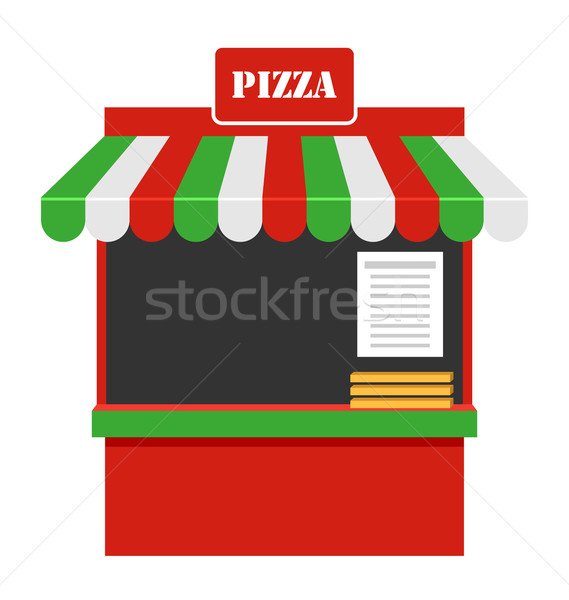 Kirakat vásár pizza piactér izolált illusztráció Stock fotó © smeagorl