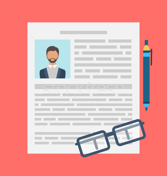  Writing a Business CV Resume Concept Stock photo © smeagorl