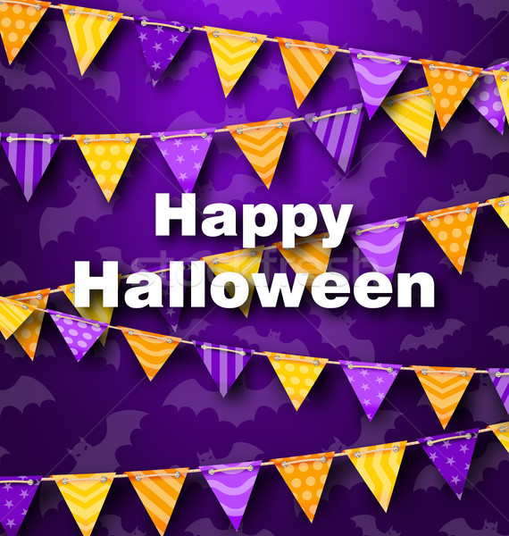 Colorful Hanging for Triangular String Halloween Party Stock photo © smeagorl