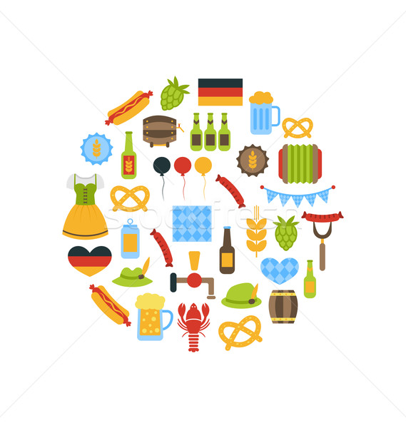 Oktoberfest Colorful Symbols Stock photo © smeagorl