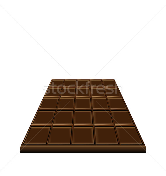 Csokoládé szelet izolált fehér édes desszert illusztráció Stock fotó © smeagorl