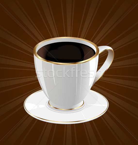 Vintage tazza di caffè illustrazione design cioccolato bere Foto d'archivio © smeagorl