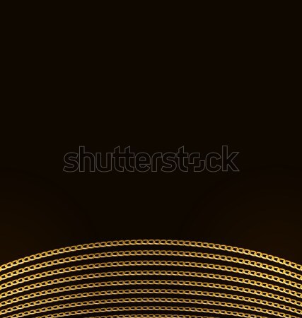 Stock photo: Beautiful Golden Chains Isolated on Black Background