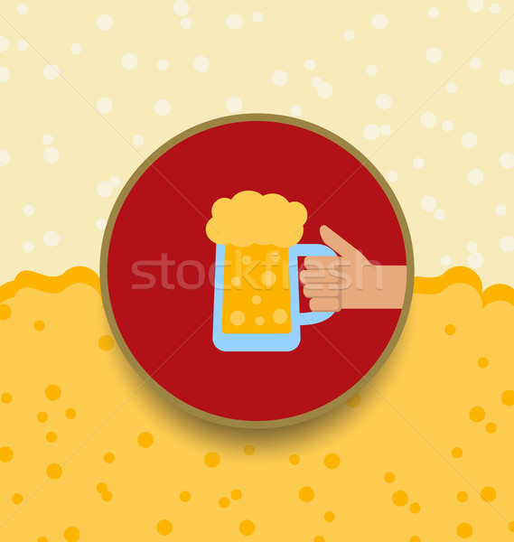 Oktoberfest Background with Mug of Beer Stock photo © smeagorl