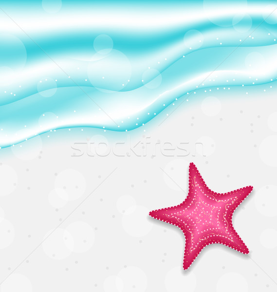 Natural background with sea, sand and starfish Stock photo © smeagorl