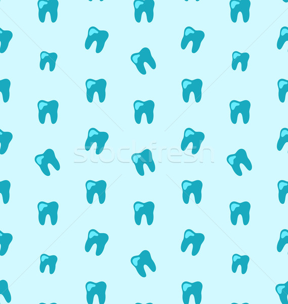 Stock photo: Seamless Texture with Tooth, Health Care Background