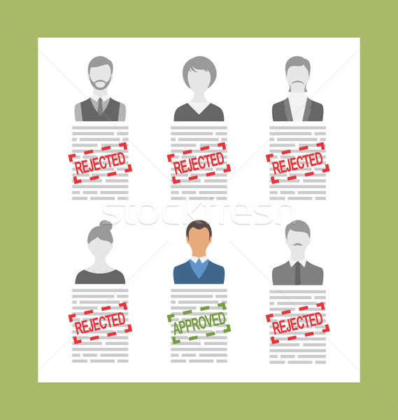 Human Resource and Resume, Flat Simple Icons Stock photo © smeagorl