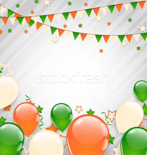 Buntings Flags Garlands and Balloons Stock photo © smeagorl