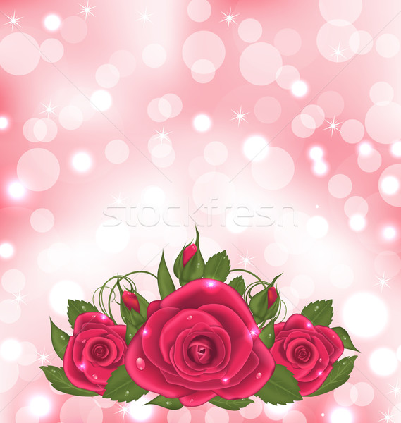 Luxo buquê rosa rosas ilustração rosa Foto stock © smeagorl