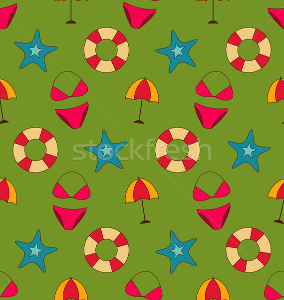 Colorful Vintage Seamless Wallpaper With Summer Beach Objects Vector Illustration C Smeagorl 7028629 Stockfresh Beautiful winter wonderland wallpaper 43. stockfresh
