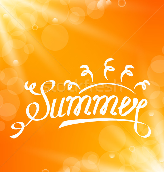 Summer Abstract Banner with Text Lettering Stock photo © smeagorl