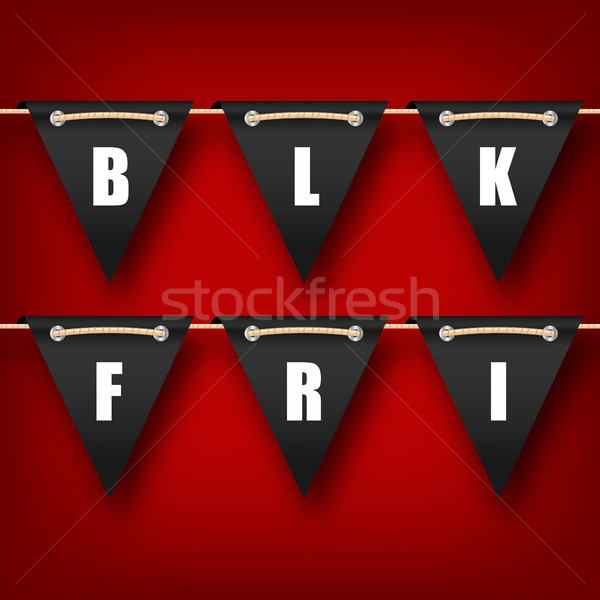Black Friday Hanging Bunting Pennants, Advertising Poster Stock photo © smeagorl