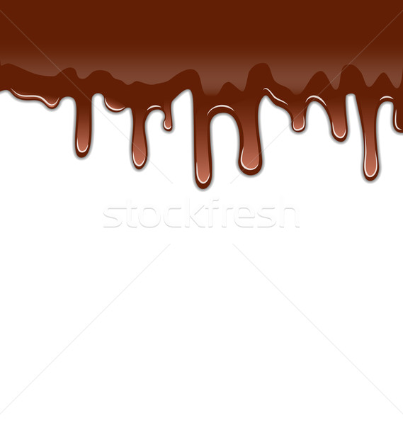 Fondu chocolat isolé blanche illustration sweet [[stock_photo]] © smeagorl