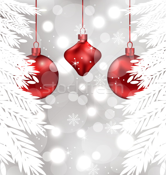 Shimmering background with Christmas balls Stock photo © smeagorl