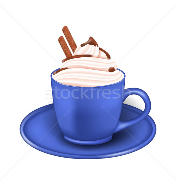 Photo Realistic Cup of Cream and Chocolate Sticks Stock photo © smeagorl