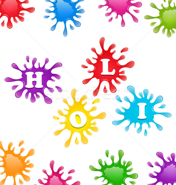 Indian Festival Holi Celebrations with Beautiful Colors Splash Stock photo © smeagorl